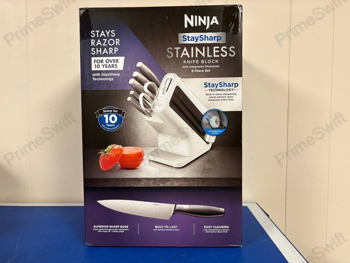 Ninja StaySharp 6-Piece Knife Block Set Built-In Sharpener