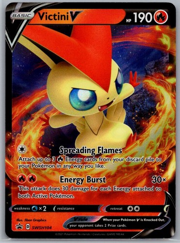 Victini V SWSH104 Sword and Shield Black Star Promo Pokemon NM