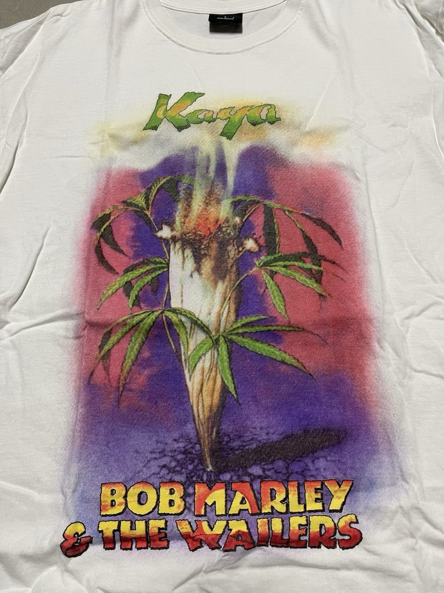 Stussy X Bob Marley Kaya T-shirt vintage Off White Mens Size Large