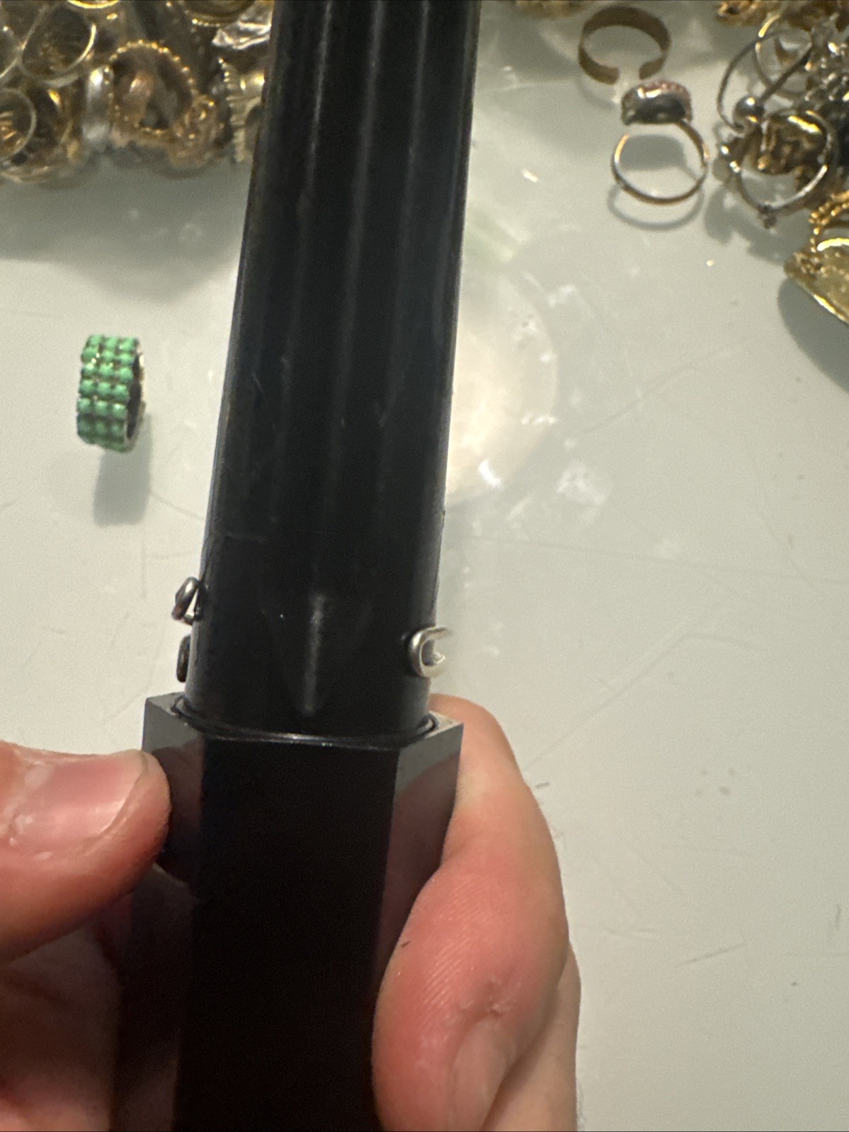 adjustable silver two band ring simple - image 2