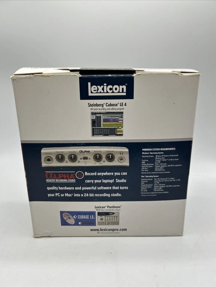 Lexicon Alpha Studio USB Audio Interface Recording & Playback Tested Working - Image 3 of 4