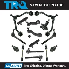 TRQ Control Arm Ball Joint Tie Rod Idler Pitman Steering Suspension Kit Set 15pc
