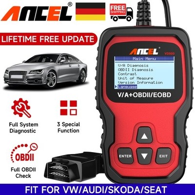 ANCEL VD500 Fit For VAG OBD2 Scanner SRS ABS EPB Oil Diagnostic Tool Code Reader