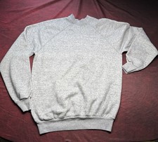 Vintage 80s Tultex Ultra Fleece 220 Blank Crewneck Sweatshirt Large Ash Gray