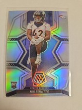 2022 Panini Mosaic Football Silver Prizm Rookie Card Nik Bonitto . rookie card picture