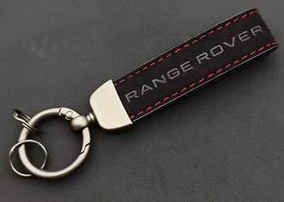 SKODA Premium Luxury Suede Range Rover Velar Evoque SV SVR Keyring Chain Black Red