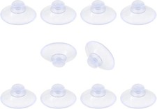 10 Pack 20mm Suction Cups for Glass Table Tops, Rubber Transparent Sucker Pads..