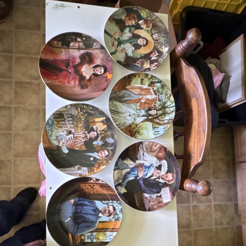 Gone With the Wind Golden Anniversary Series 6 Plates Fine China Limited Edition