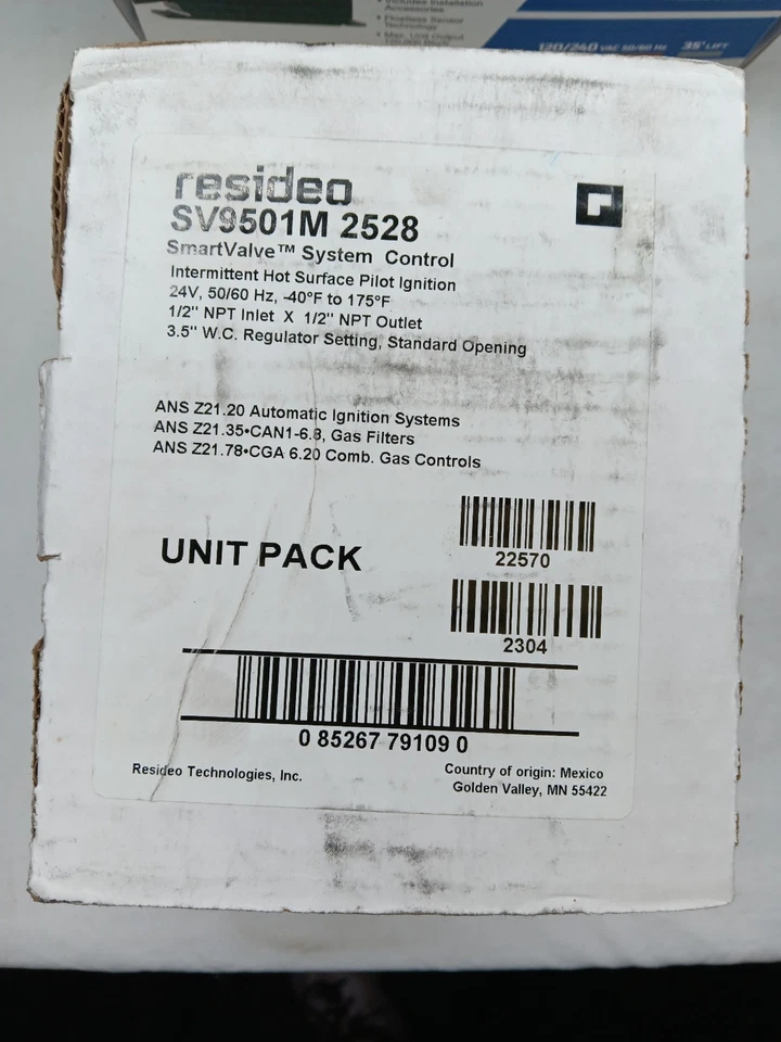 Válvula de gas para horno Honeywell SV9501M SV9501M2528 Foto 2 de 2