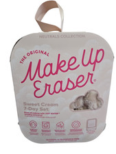 MakeUp Eraser 7-Day Set Makeup Remover Cloths with Laundry Bag, Sweet Cream