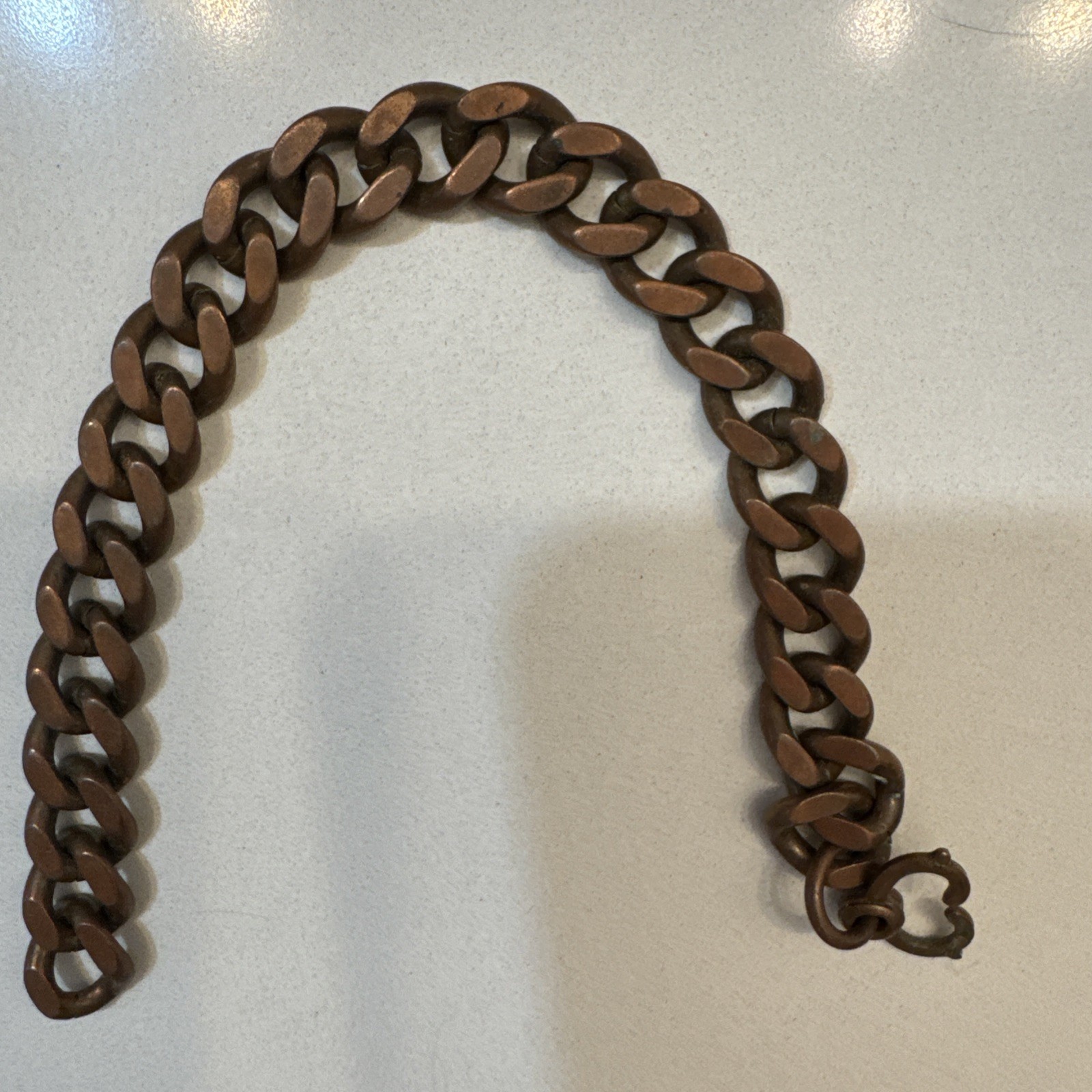 Vintage Solid Copper Link Bracelet Unbranded Arti… - image 6