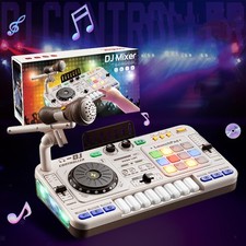 Kids DJ Mixer Toy Audio Mixer Interactive  DJ Table Instrument Electronic DJ