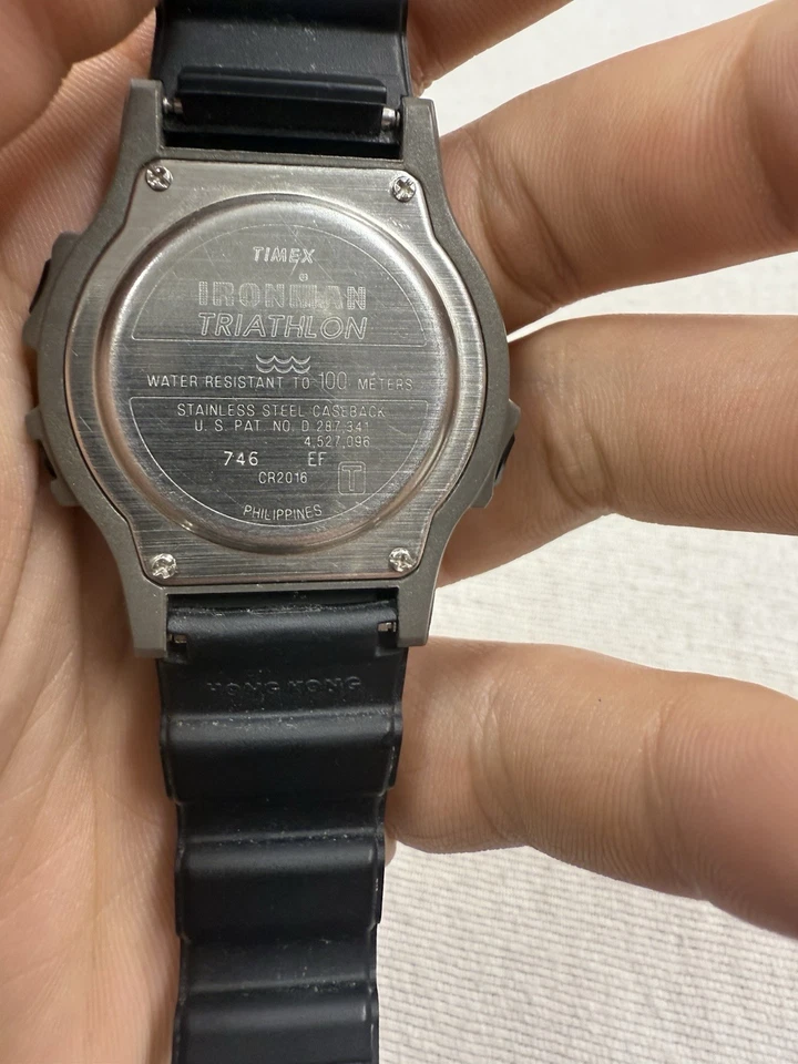 1992 Vintage Timex 'Bill Clinton' BLUE Ironman Triathlon Digital Watch - Image 4 of 4