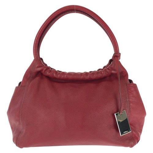 Furla Tote Bag Shoulder Bag Red SilverHardware leather