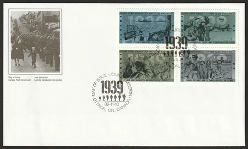 CANADA 1989 SECOND WORLD WAR 1939 FIRST DAY COVER !! M144