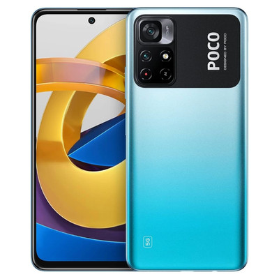 Xiaomi Poco M4 Pro 5G 64GB Blau Fairer Zustand entsperrt Android Smartphone