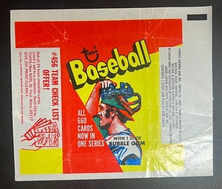 1973 Topps Baseball Wax Pack Wrapper (Catcher Cover)