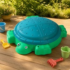 Turtle Sandbox Sensory Sand and Water Table Easy to Clean for Backyard