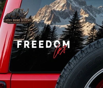 LUCKY_RHINO FINDS 8" Freedom Charlie Kirk Memorial MAGA Car Window Vinyl Decal Bumper Sticker TPU