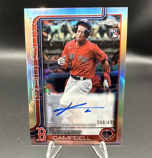 Topps Chrome 2025 Kristian Campbell Red Sox Rookie Auto Refractor /499