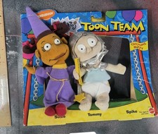 Vintage 1998 Plush Rugrats Toon Team Plush Set Tommy Susie Missing Spike
