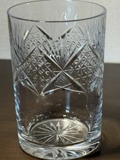 4 Set Vintage Russian Crystal Tea / Bar Glass 8.5 Oz Tumbler Holder Podstakannik