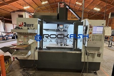 Haas VF-3SSYT, 12k RPM, Yr-2023, 40x26x25, TSC, Probes, auger, HSM, 4th, RJH