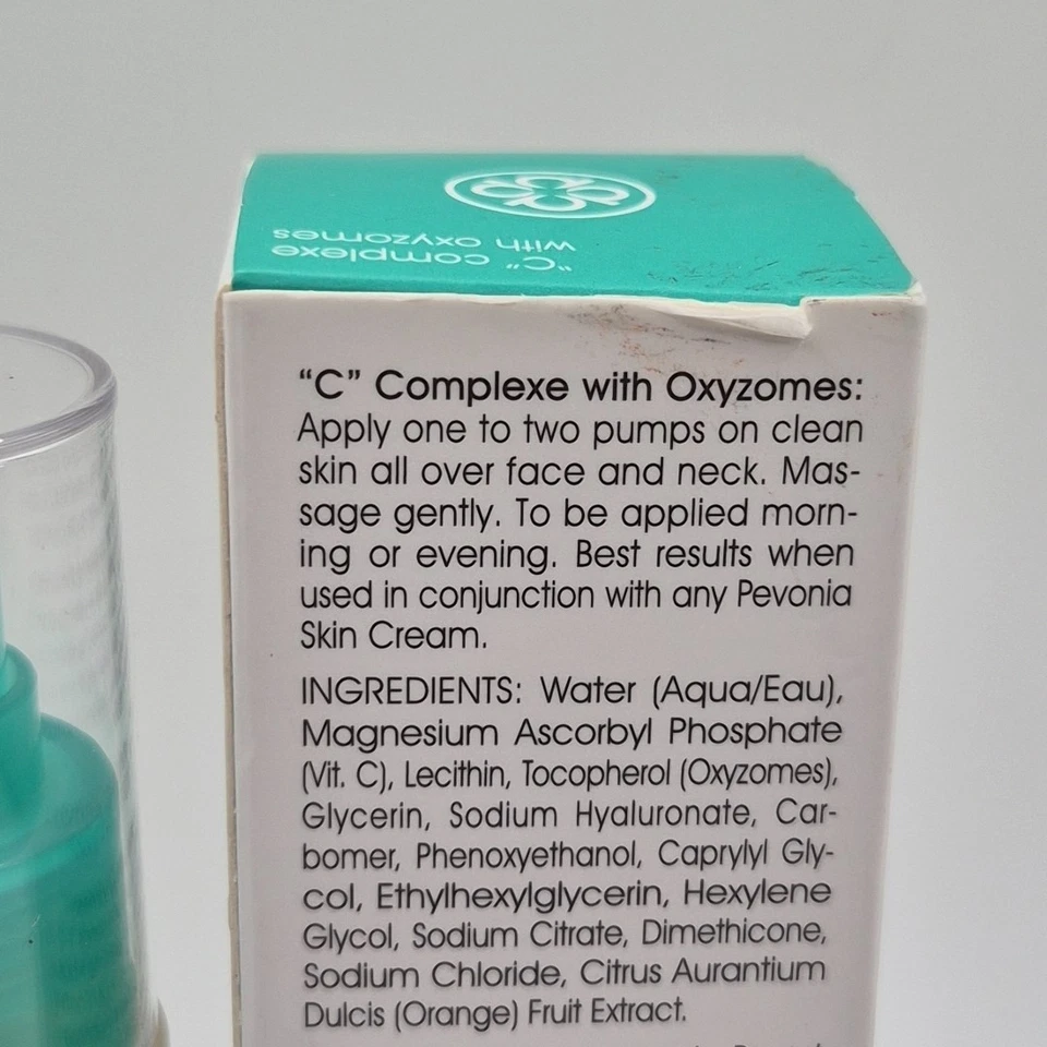 Nuevo en caja Complejo Pevonia "C" con oxizomas 1 oz Firme Suave Radiación Piel Régimen  Foto 4 de 4