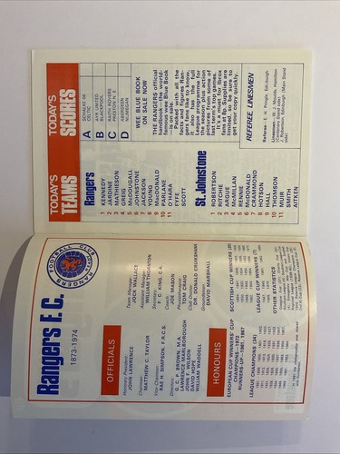 Rangers v St. Johnstone, League Cup, 7. August 1974 - Bild 3 von 4