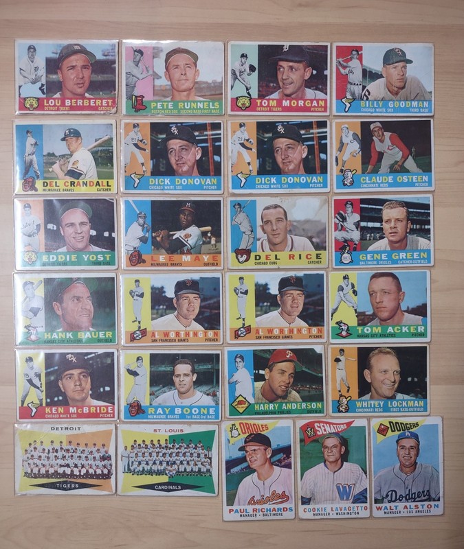 🔥Lot of 25 - 1960 Topps Baseball Minor Stars & Commons- 2 Dupes