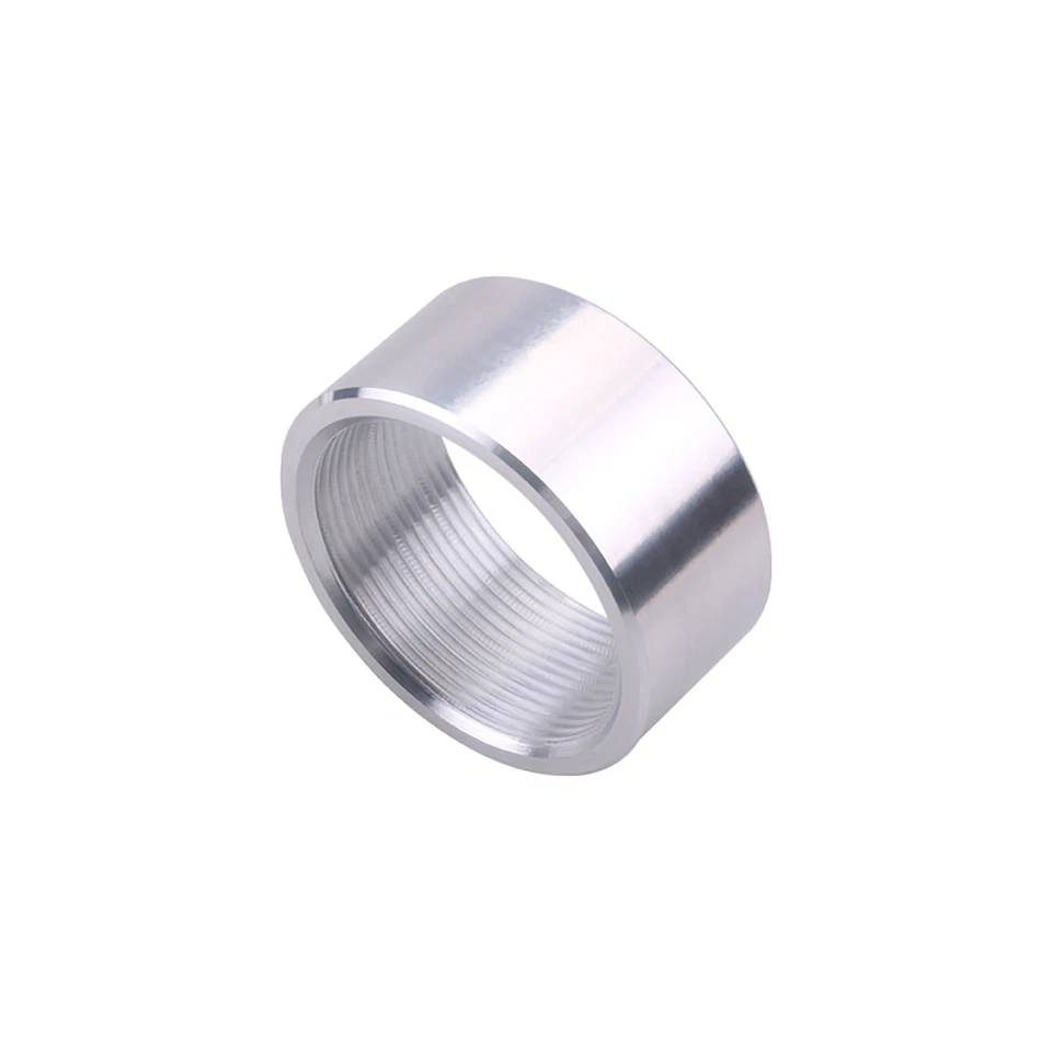 Car 2 Inch NPT Female Thread Aluminum Alloy Weld On Pipe Fitting Bung Silver - Image 2 of 4