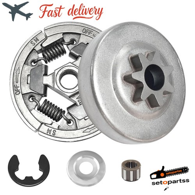 #ad 3 8quot; 7T Spur Clutch Drum Sprocket Bearing Clutch Washer for Stihl MS391 MS311 $19.75