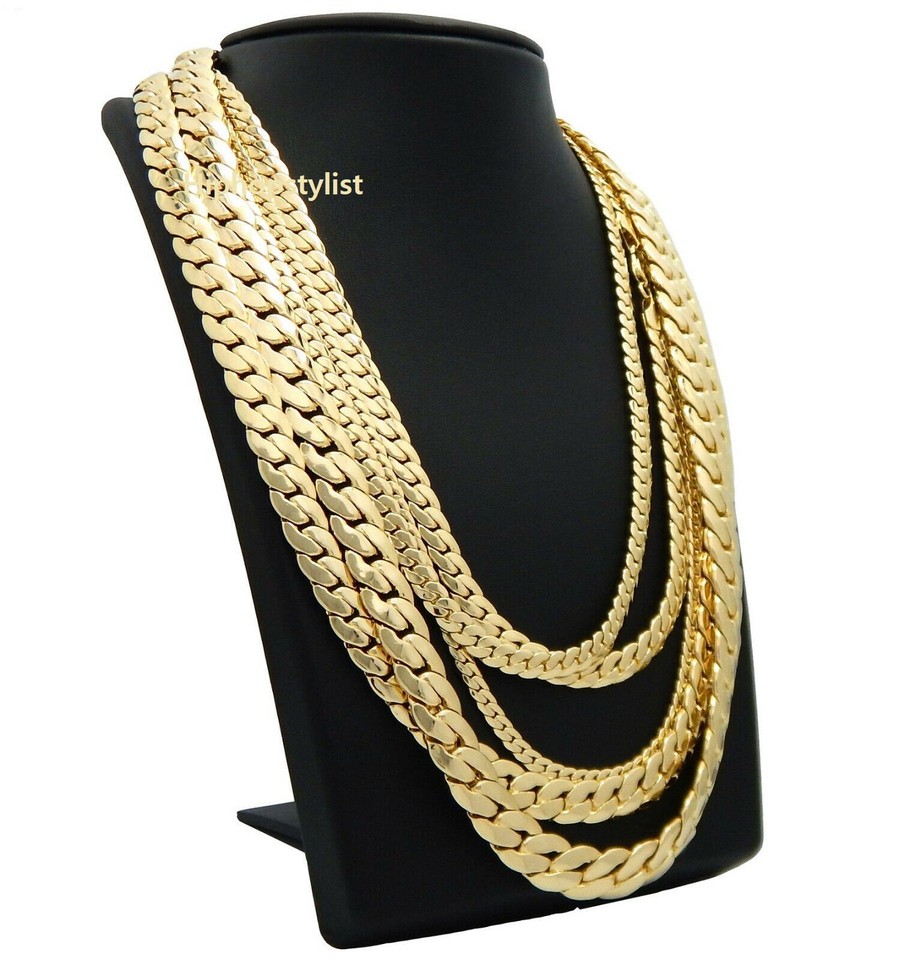 6mm Miami Cuban Link Chain In 18K Gold - Helloice