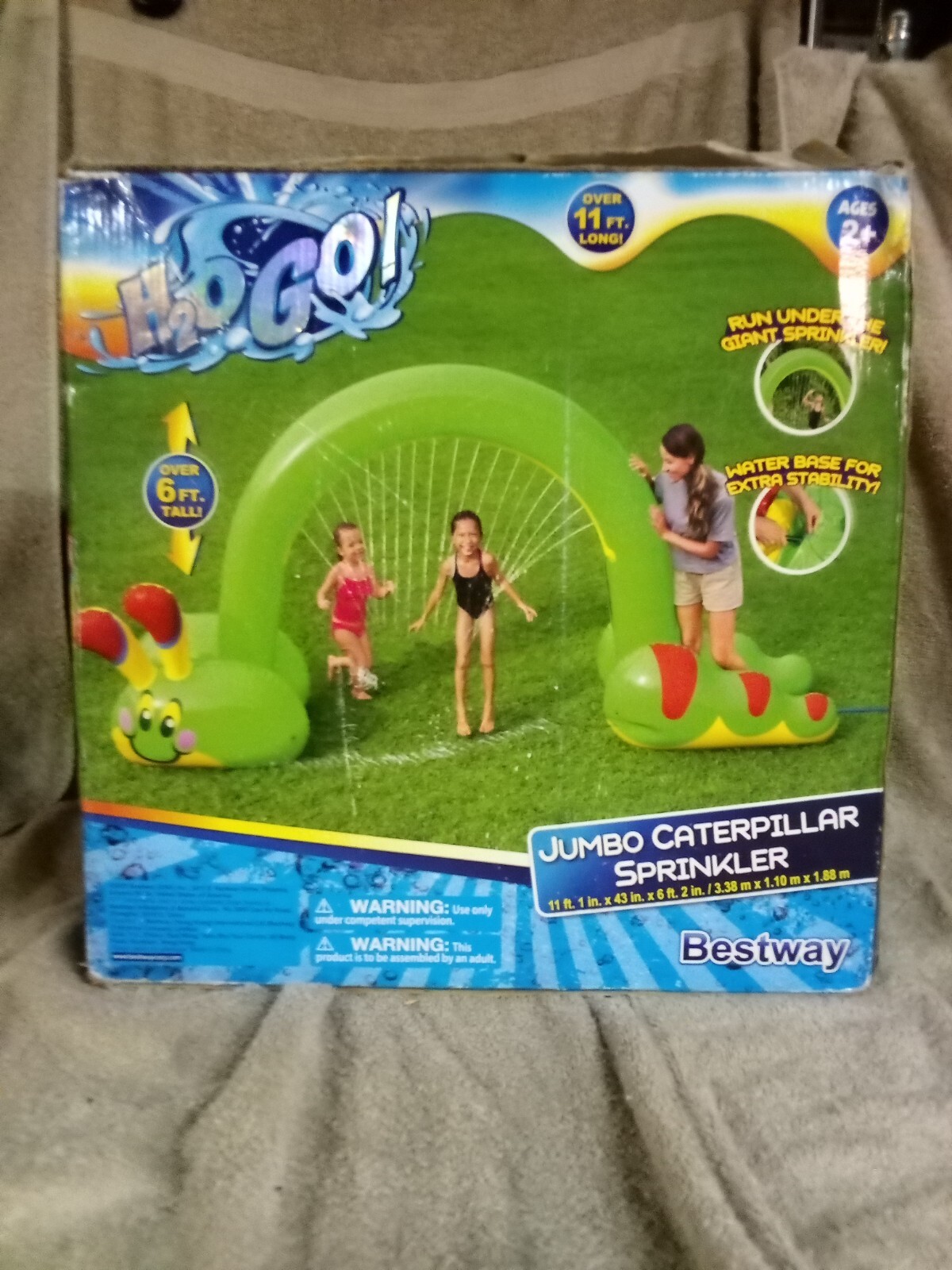 Best Way H2O Go! Jumbo Green Caterpillar Cascading Waterfall Sprinkler