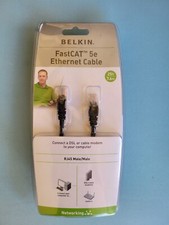 Belkin FastCAT 5e Ethernet Cable 25 ft 7.6 m RJ45 Male/Male NEW 