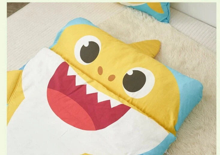 Baby Shark Family In The Sea Nap Quilt Pillow Nursery Bedding Set All-in-one YL - Image 2 of 4