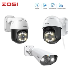 ZOSI 5MP/8MP Add-on POE PT Security Weatherproof CCTV Pan/Tilt AI Car Detect