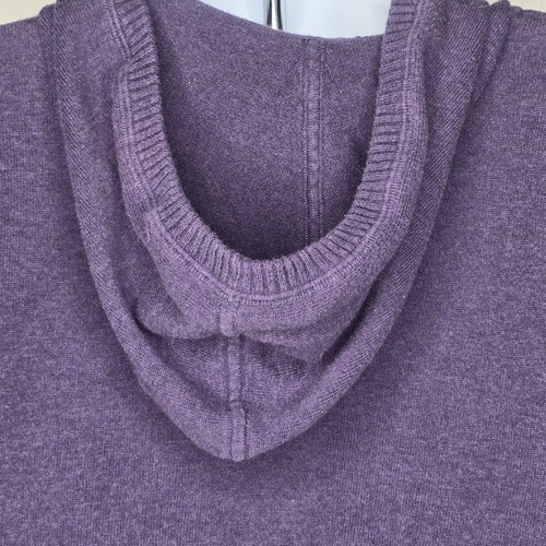 Sonoma Women's LG Violet Argyle Knit Sweater Hooded Button Embellished Vneck - Picture 7 of 10