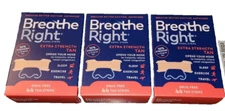 132 BREATHE RIGHT NASAL STRIPS EXTRA STRENGTH TAN ( 3 x 44 CT Boxes) EXP 2027-28