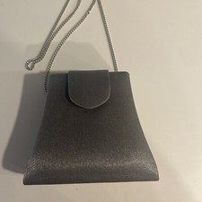 Silver Evening Bag With Chain Strap