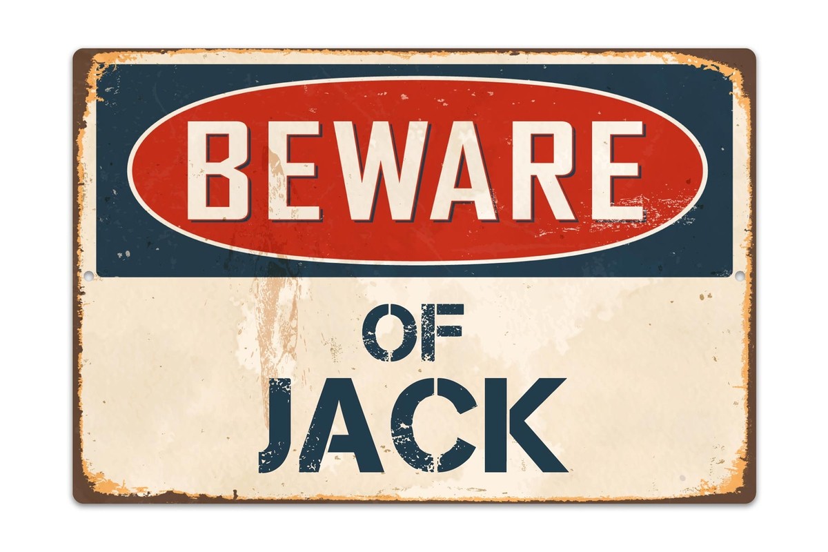 ビンテージU.S.Aサイン Beware Of Jack 8 