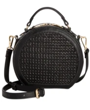 I.N.C. Ajae Round Crossbody - Black/Gold MSRP $69.5