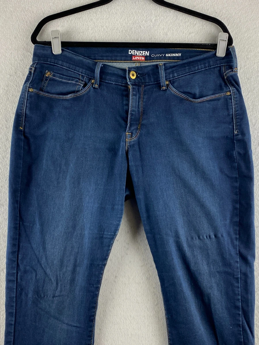 Levi s Denizen Jeans Womens 16 Blue Curvy Skinny Ankle Dark Wash