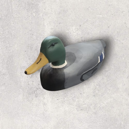 Duck Decoy Vtg. Male Mallard 14" Hunting Floating ~Hand Painted ~Hard Plastic - Picture 2 of 6