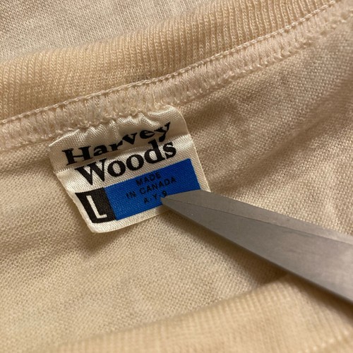 Vintage 40er 50er Harvey Woods Under Shirt Tee Shirt unbedruckt weiß Large - Bild 7 von 11