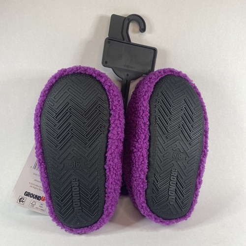Afro Unicorn Movie Novelty 3 Unicorn Purple Slippers With Rubber Bottoms Sz 5/6 - Picture 11 of 15