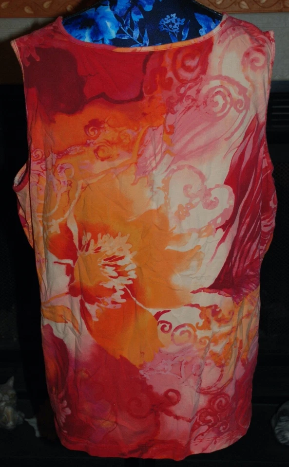 XL носили один раз Caribbean Joe цветной v-образным вырезом без рукавов Топ Майка - Изображение 2 из 4