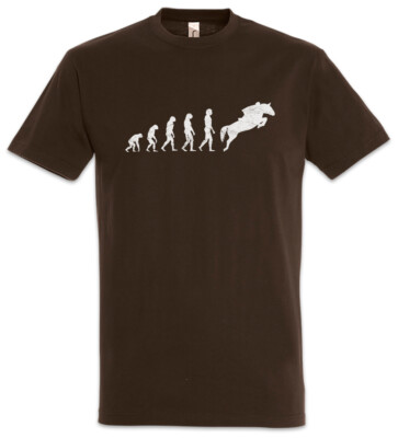 Riding Evolution T-Shirt Rider Horse Horses Human Fun Charles Darwin Races