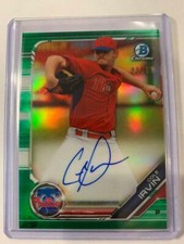 Cole Irvin 2019 Bowman Chrome Green Auto Rookie #CPA-CI  # /99