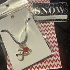 Christmas Snowman Necklace Stocking Filler secret santa